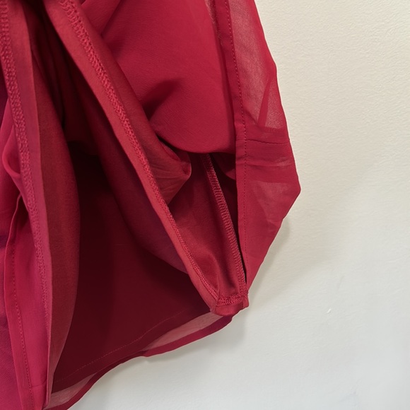 Emmelee Dress Womens Small Red/Maroon Off Shoulder Mini - Picture 7 of 12